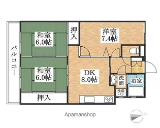 夢ハウス【403号室】の間取り