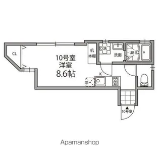グランエッグス東大前【1階】の間取り