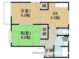ピア波間ⅡB棟【201号室】の間取り