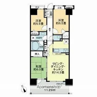 グランヒルシティ ミレナ【12階】の間取り