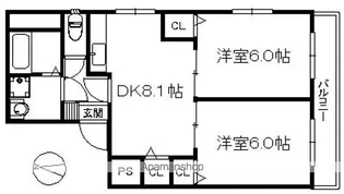 ピュール西の丘【2階】の間取り