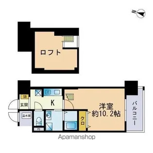 ネクストオーク大名【5階】の間取り