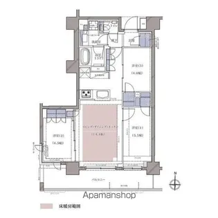 ディームス横濱青木町【4階】の間取り