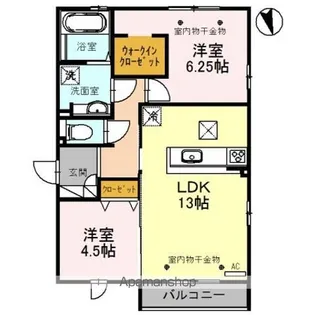 カーロセレサ【1階】の間取り
