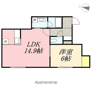 ルピナスウエスト【2階】の間取り