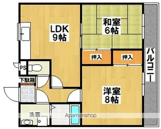 グリーンヒル草部【302号室】の間取り