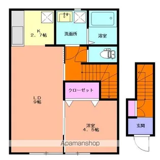 PRIMUS W【203号室】の間取り