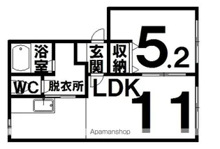 グランチェ【2-B号室】の間取り