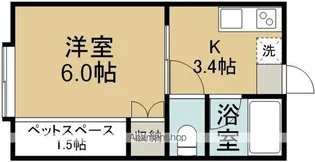 ハイツコスモス【1階】の間取り