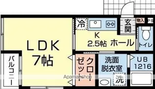 CALME【205号室】の間取り