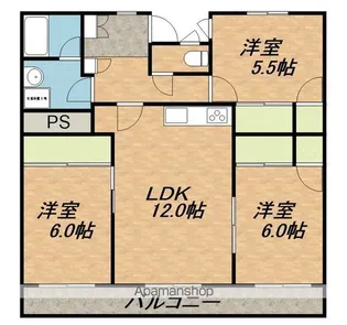 シンフォニア【301号室】の間取り