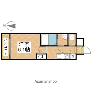 メイクスWアート今池Ⅲ【2階】の間取り