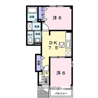 ル・ソレイユ【1階】の間取り