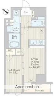 カームテラス神泉【8階】の間取り