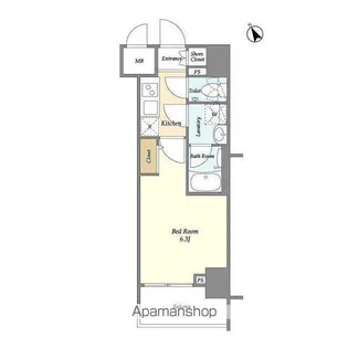 ディームス品川南【3階】の間取り