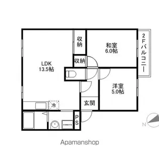 滋賀県彦根市中藪町【アパート】の間取り