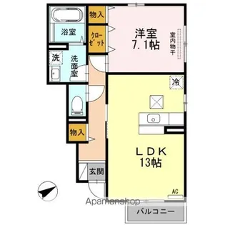 プティシャン II【102号室】の間取り