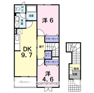 パントリーヴル【2階】の間取り