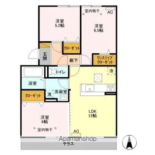 ボナール A【1階】の間取り