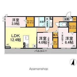 リヴィエール【3階】の間取り