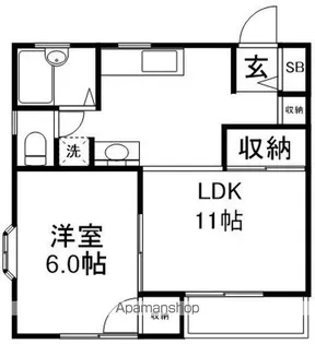 サンフルールゆりのき【2階】の間取り