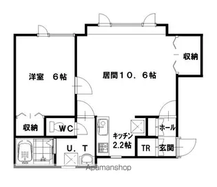 タウンズ神居【201号室】の間取り