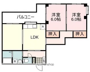 グリーンハイツくらのき【2B号室】の間取り