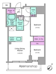 アーバネックス日本橋茅場町【10階】の間取り