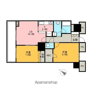 THE TOKYO TOWERS MIDTOWER【27階】の間取り