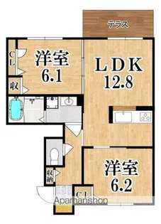 リバーパークⅡ【1階】の間取り