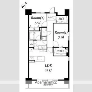 ロイヤルパークス千種【222号室】の間取り