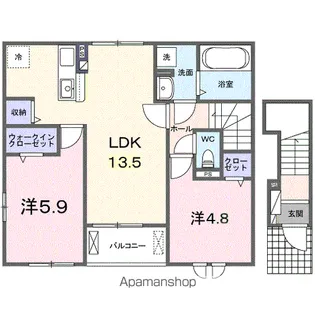 シェリル T【2階】の間取り