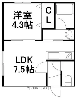 アズーリ中の島参番館【302号室】の間取り