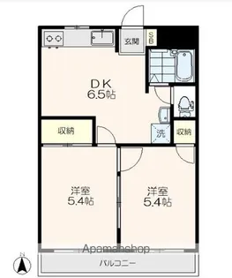 緑寿ハイツ【3階】の間取り