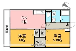 ラ・ペジブル【1階】の間取り