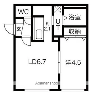 VIENTO美園【4階】の間取り