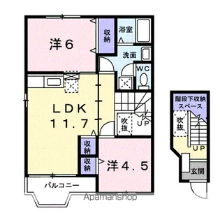 サニーグリーンB【2階】の間取り