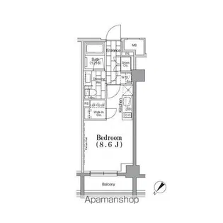 ONE ROOF FLAT TSUKISHIMA【6階】の間取り