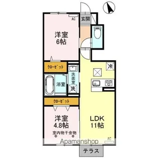 ポワール【1階】の間取り