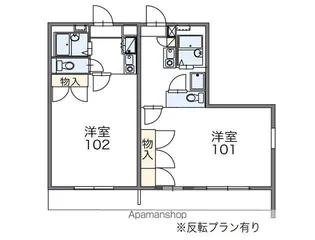レオパレスサンヒルズ【1階】の間取り
