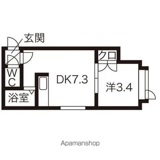 アーバンテラス南8条Ⅱ【202号室】の間取り