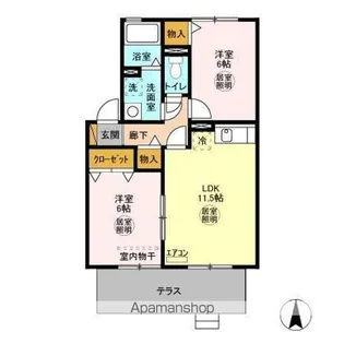 ROYAL GARDEN CASAHARA【1階】の間取り