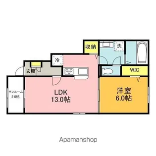 エルフフォレストⅡA【1階】の間取り