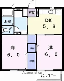 コーポトマト【1階】の間取り