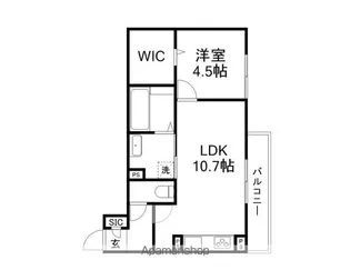 SURFINIA堅田【1階】の間取り