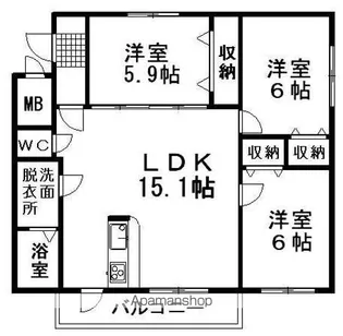 ブライムサンライト・【3階】の間取り