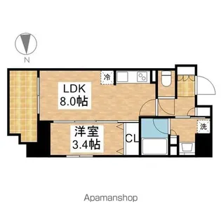 プレサンスロジェ大須白川公園【5階】の間取り