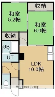 コーポなかたNO,1【2階右号室】の間取り
