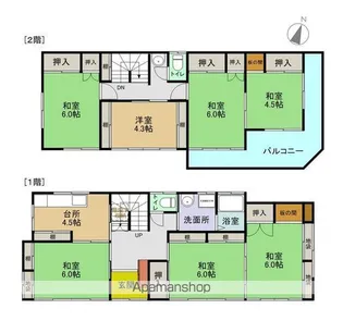 福島県いわき市植田町中央1丁目【一戸建】の間取り