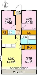 カサグランデ【3階】の間取り